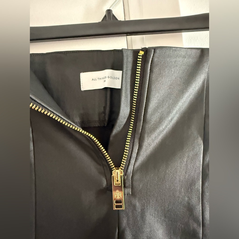 All Things Golden Second Skin Vegan Faux Leather Pant Size XS - Picture 7 of 9